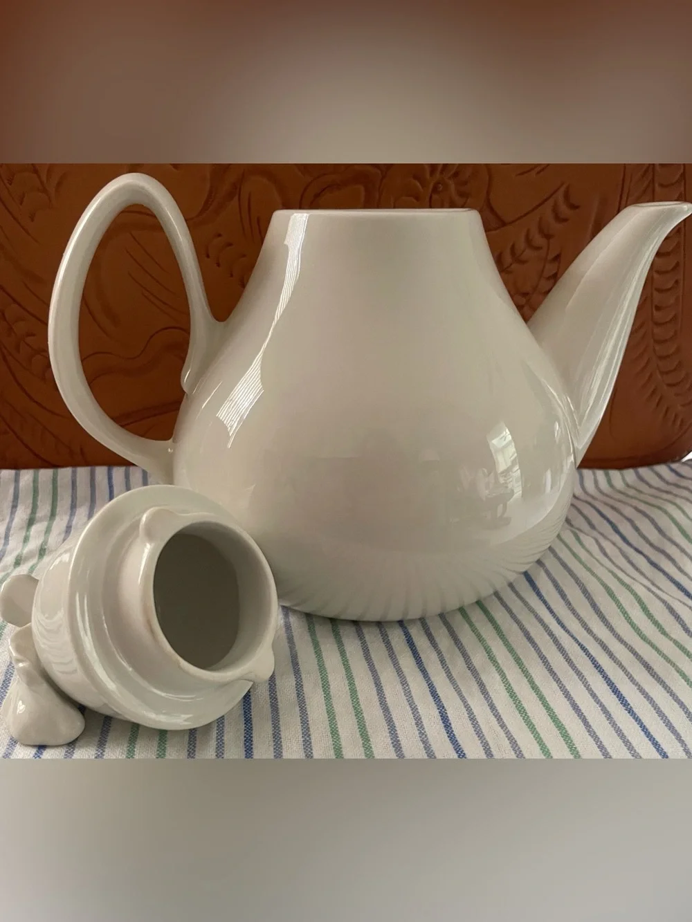 Vintage CarBone Pear Teapot - Mid-Century Italian Ceramic Tea Pot
